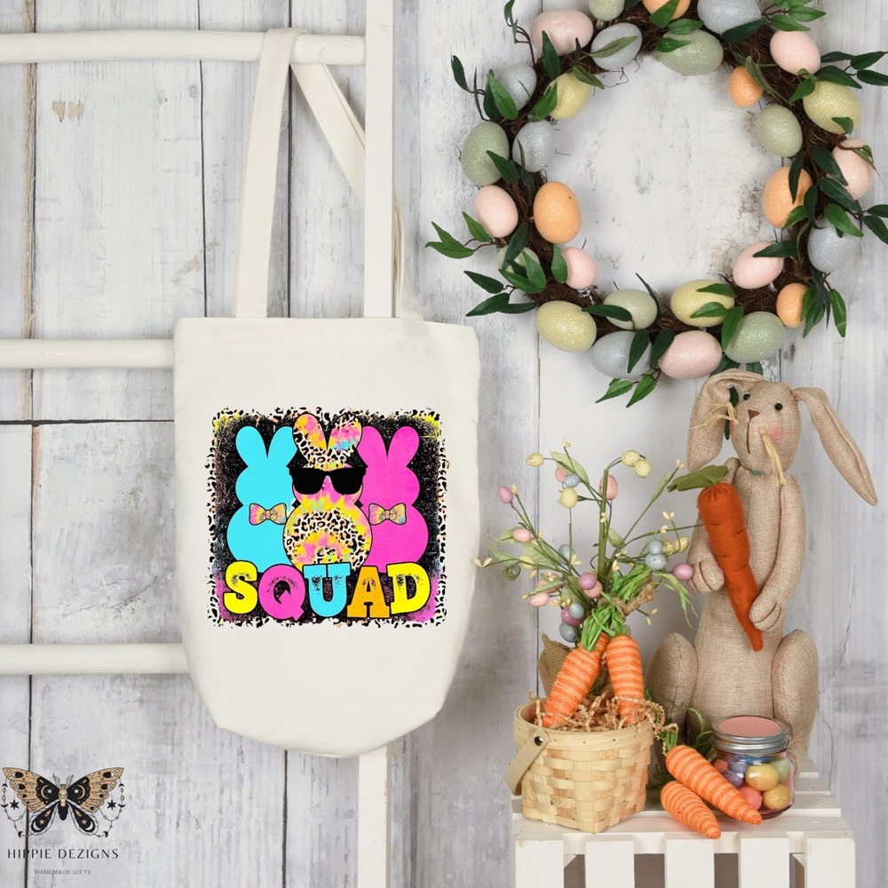 Peep Squad Tie Dye Easter Tote